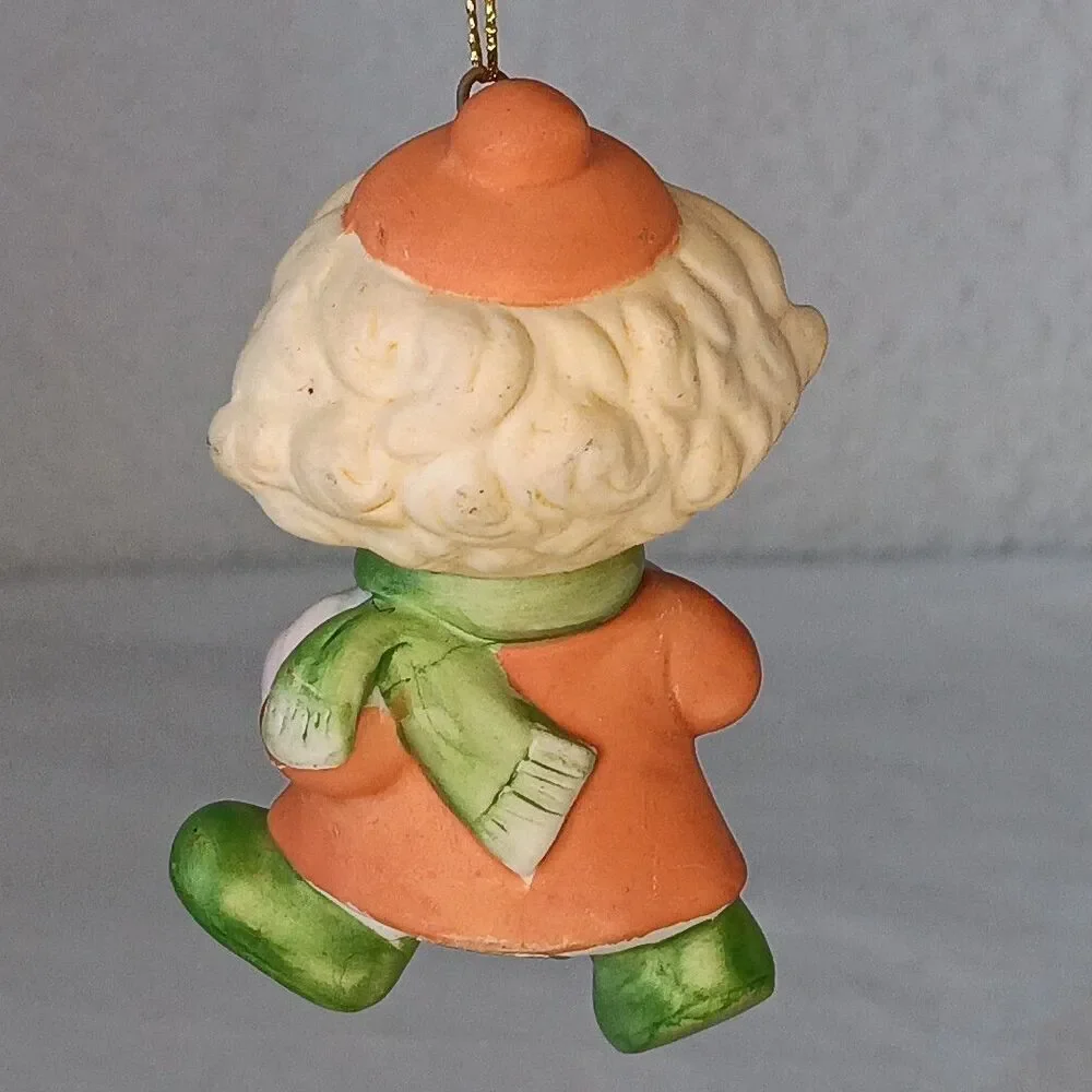 Vintage 1980s Enesco Dear God Christmas Ornaments Boy